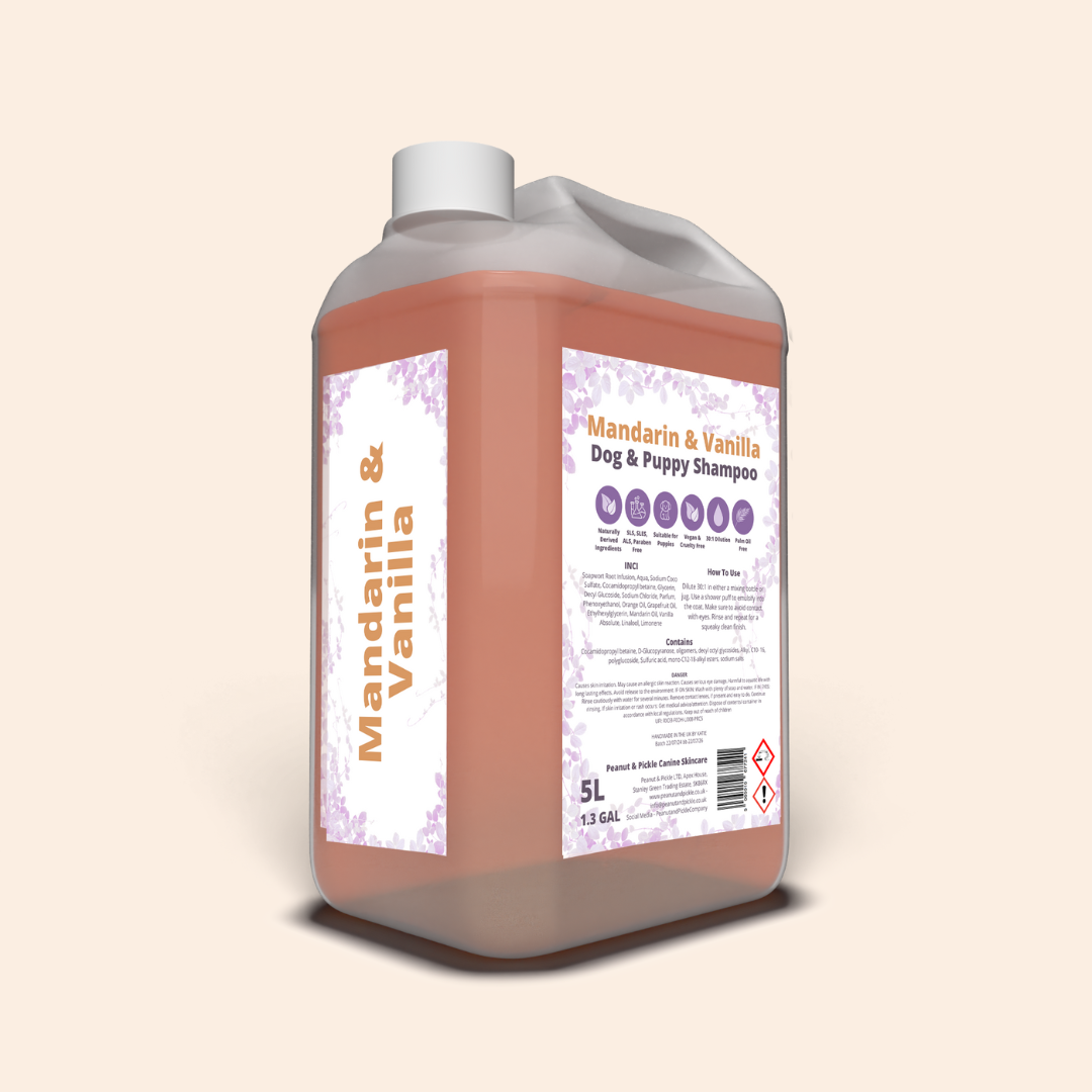 Mandarin &amp; Vanilla | Degreasing Dog &amp; Puppy Shampoo | 5L