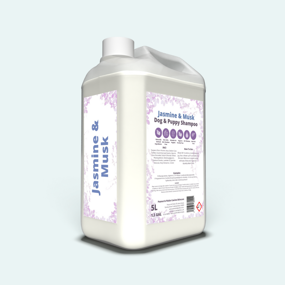 Jasmine & Musk | Dog & Puppy Deodorising Shampoo | 5L