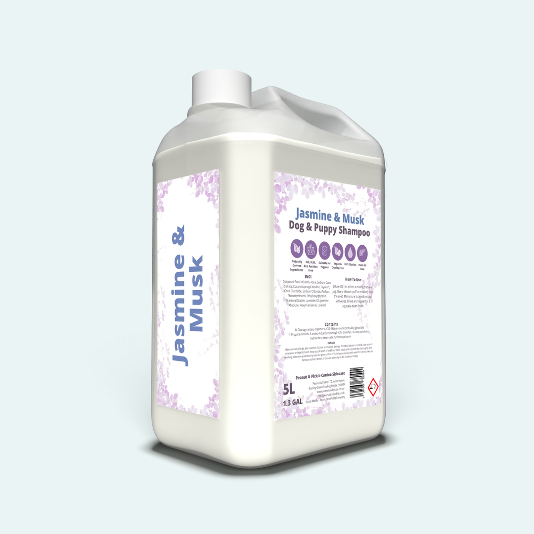 Jasmine &amp; Musk | Dog &amp; Puppy Deodorising Shampoo | 5L