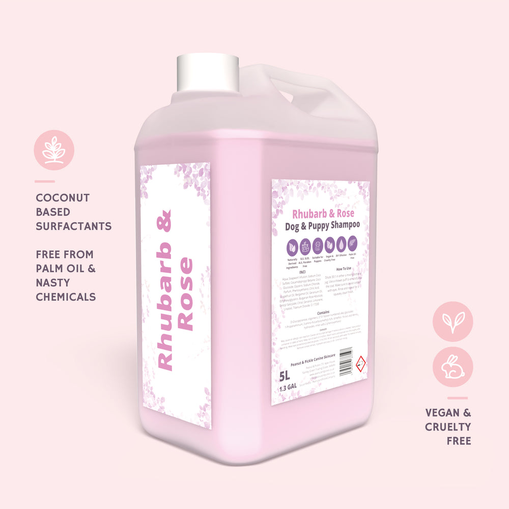 Rhubarb & Rose | Degreasing Dog & Puppy Shampoo | 5L