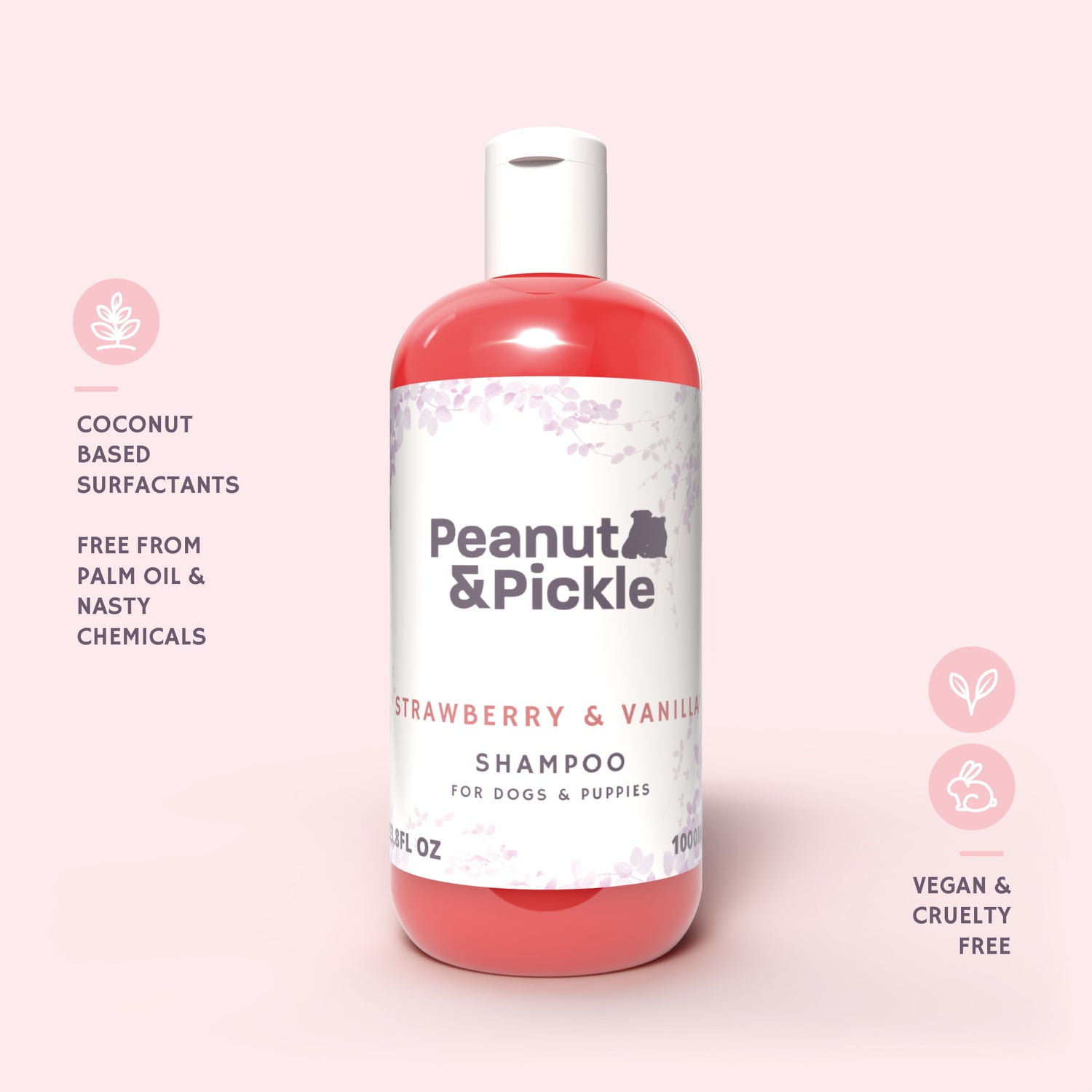 Strawberry &amp; Vanilla | Dogs &amp; Puppy Conditioning Shampoo | 1L